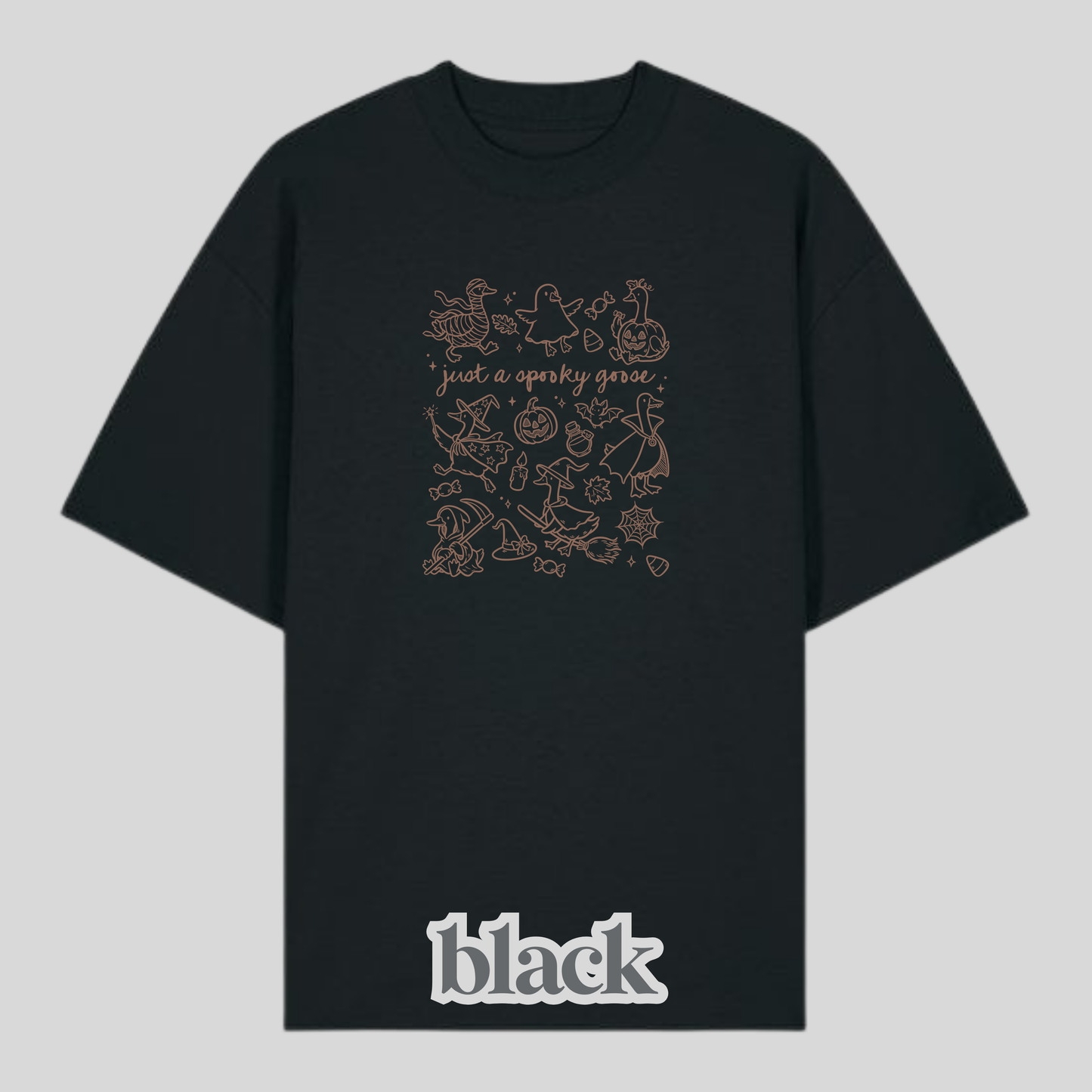 Spooky Goose Brown Shirt