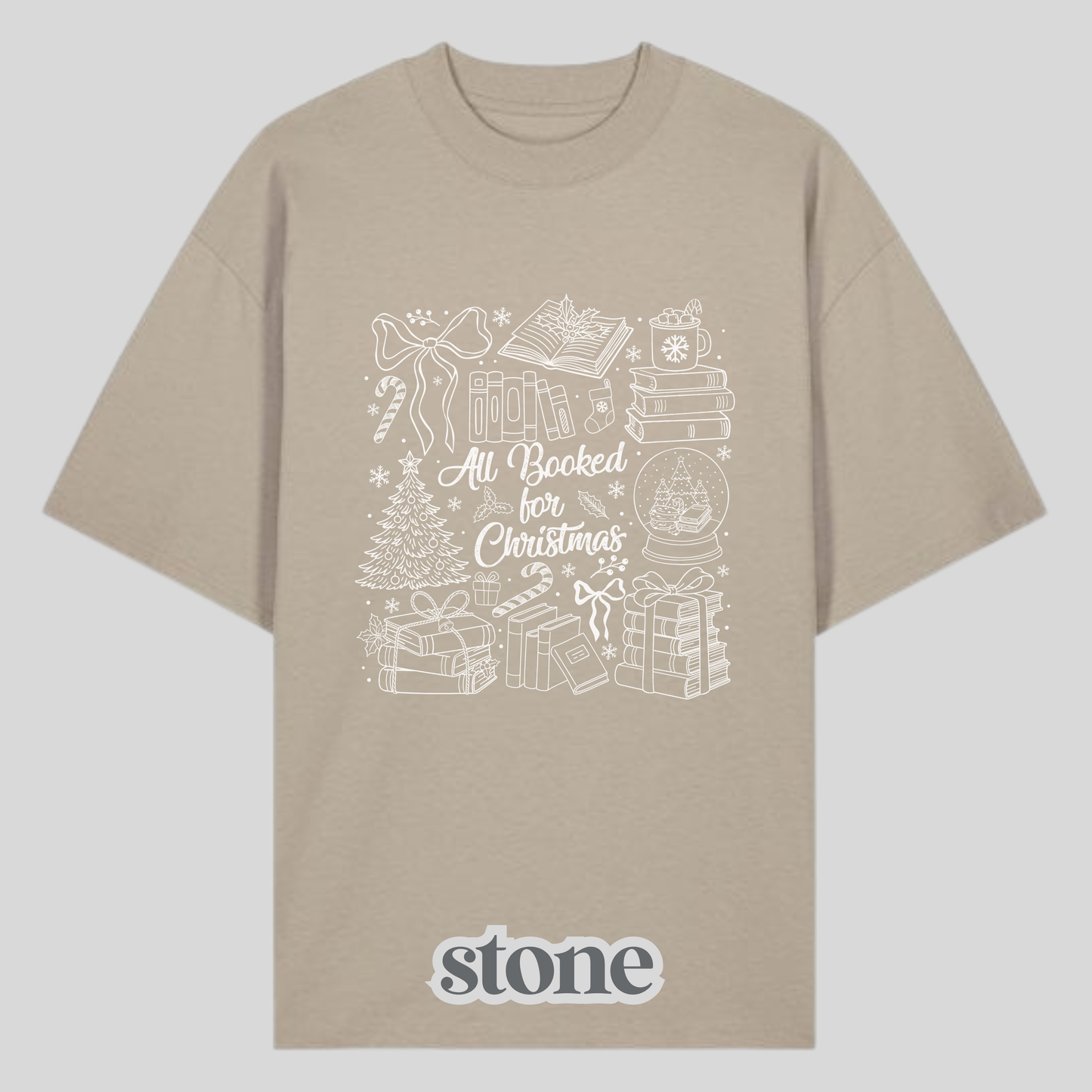 All Booked For Christmas White Shirt