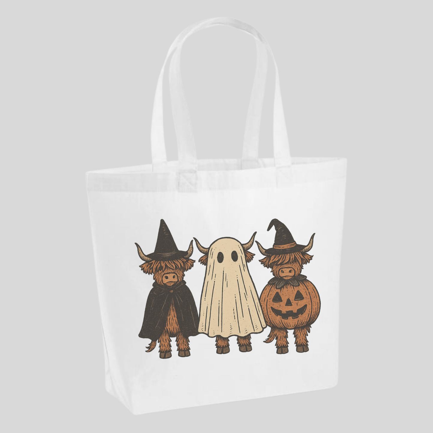 Halloween Highland Cows Tote