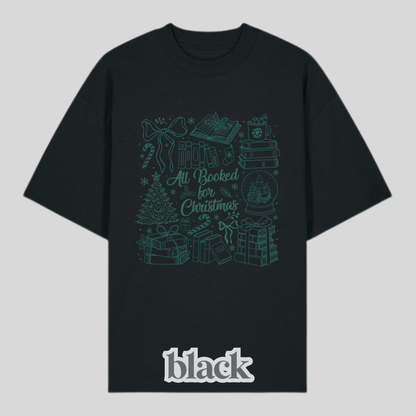 All Booked For Christmas Green Shirt
