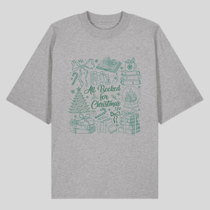 All Booked For Christmas Green Shirt