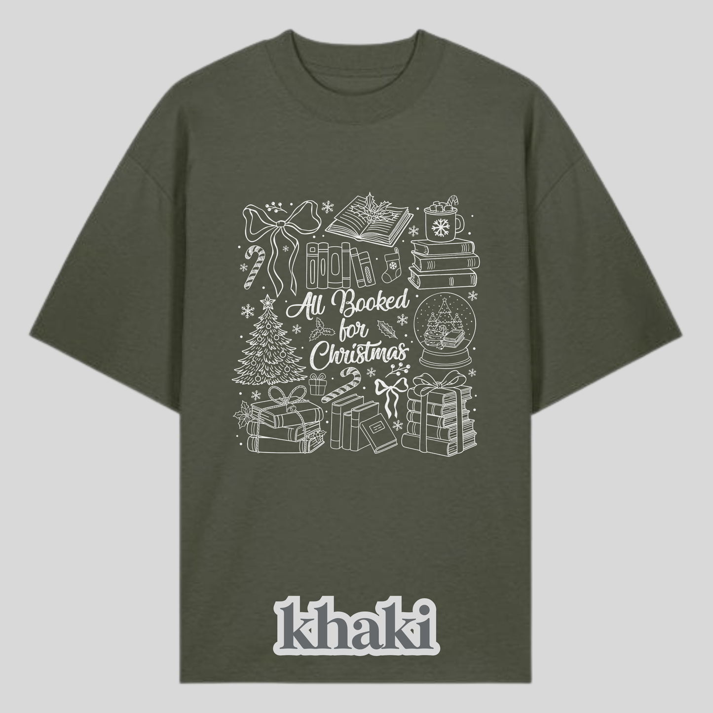 All Booked For Christmas White Shirt