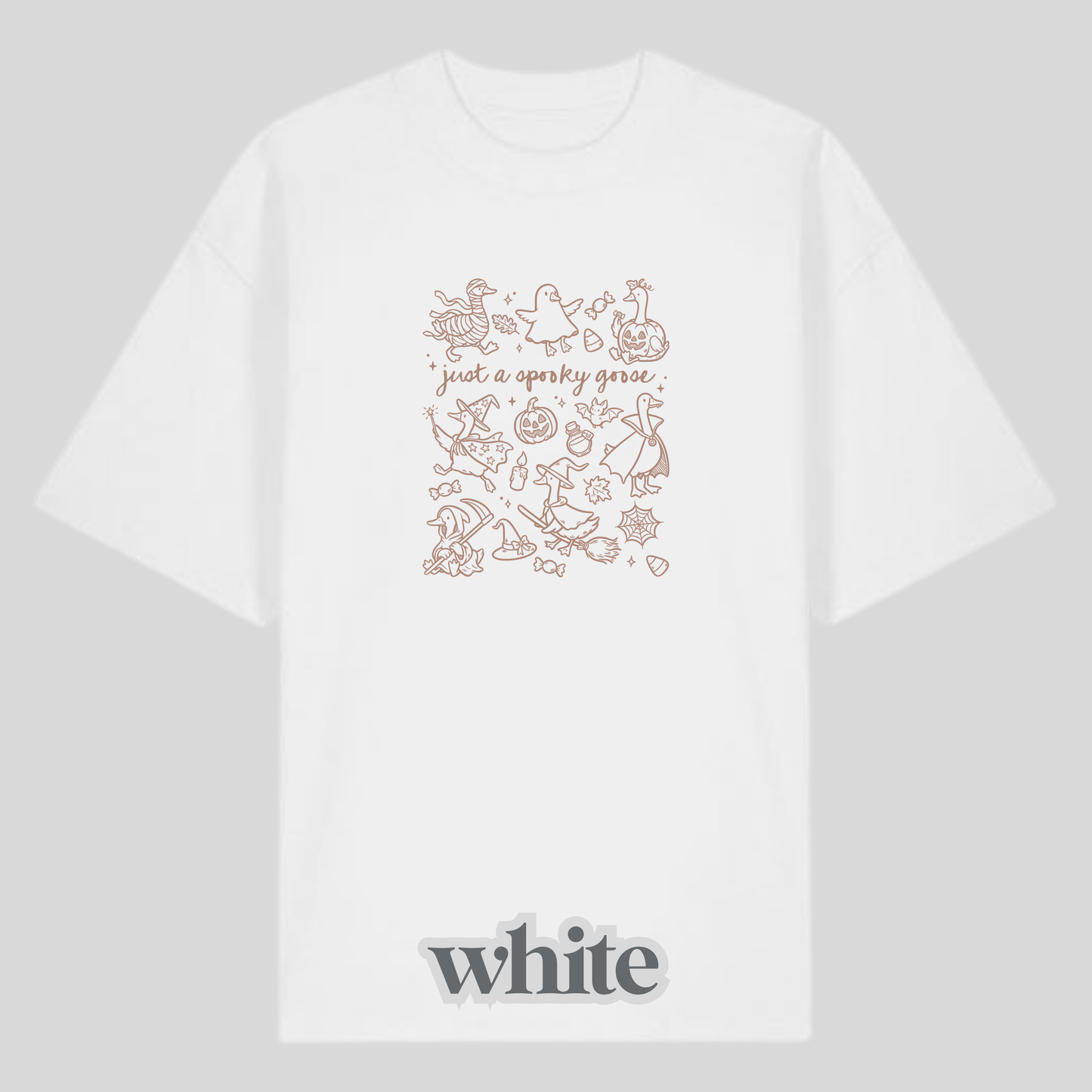 Spooky Goose Brown Shirt